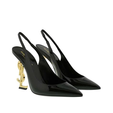 ysl black suede pumps|YSL high heels black.